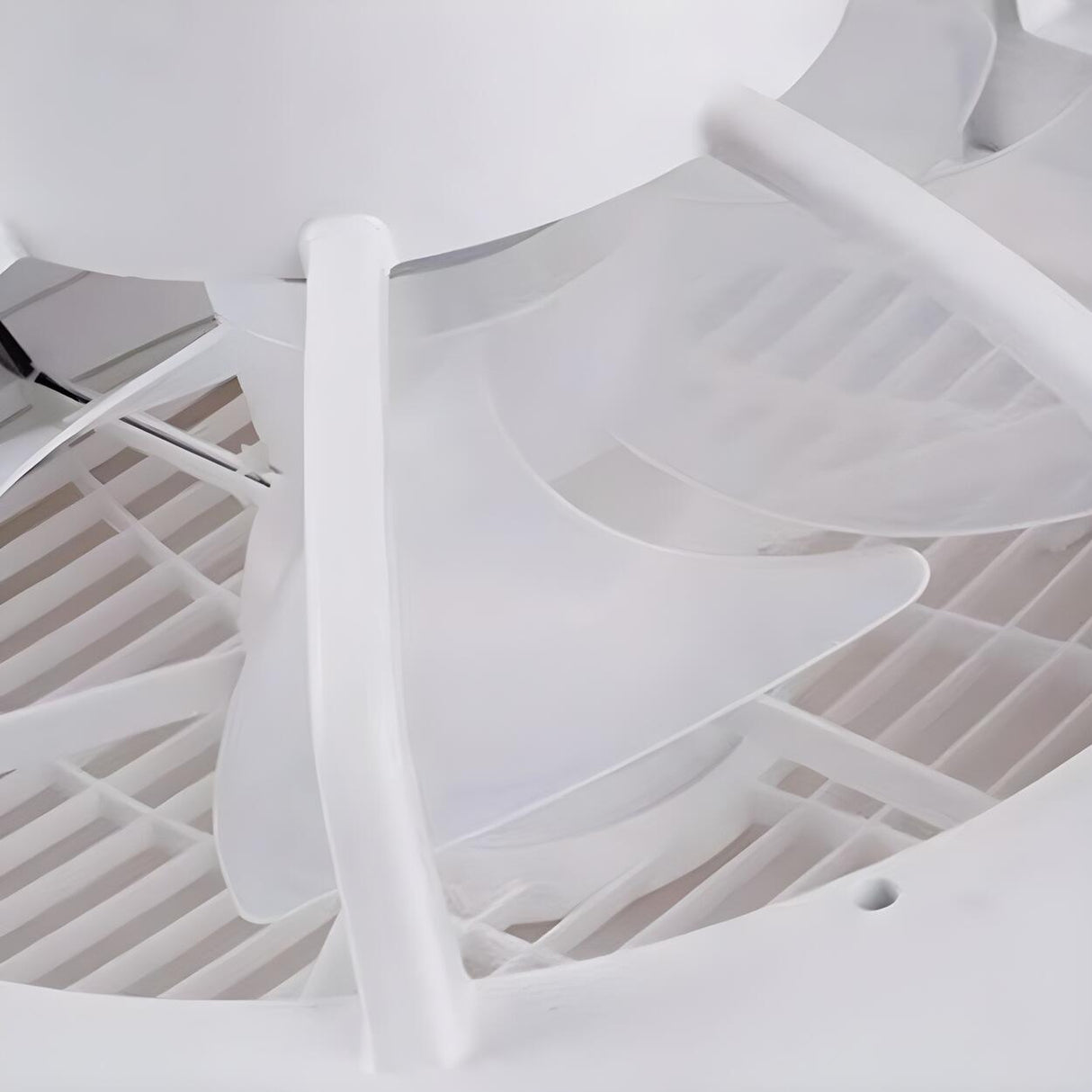 Modern Round Flush Bladeless Ceiling Fan with LED Light Image - 6