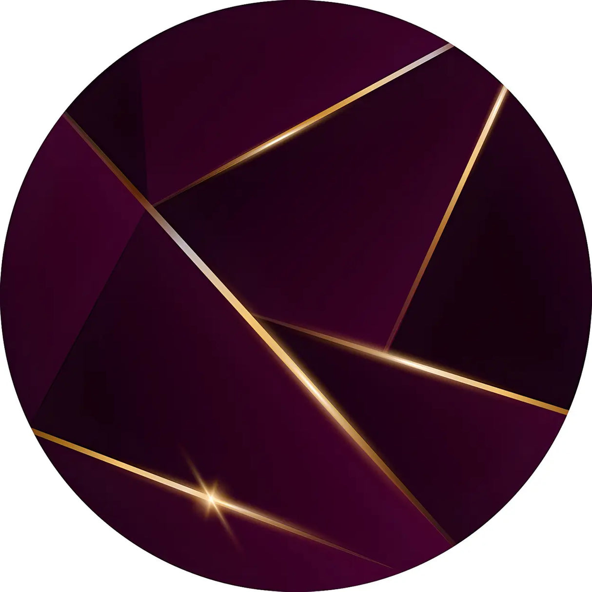 Modern Round Polyester Black Geometric Anti-Slip Rug Image - 8