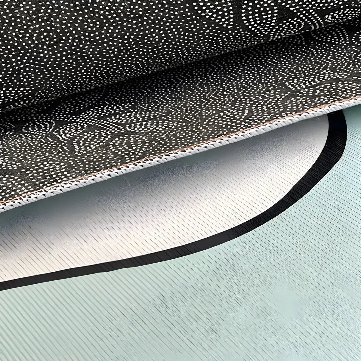 Modern Round Polyester Christmas Pattern Red Area Rug Image - 9