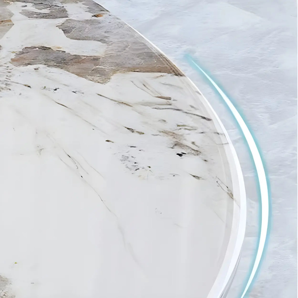 Modern Round Scratch Resistant Stone Lazy Susan Dining Table Image - 6