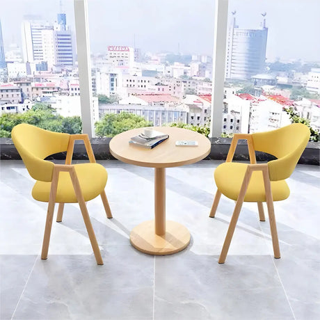 Modern Round White Marble Bistro Dining Table Image - 4