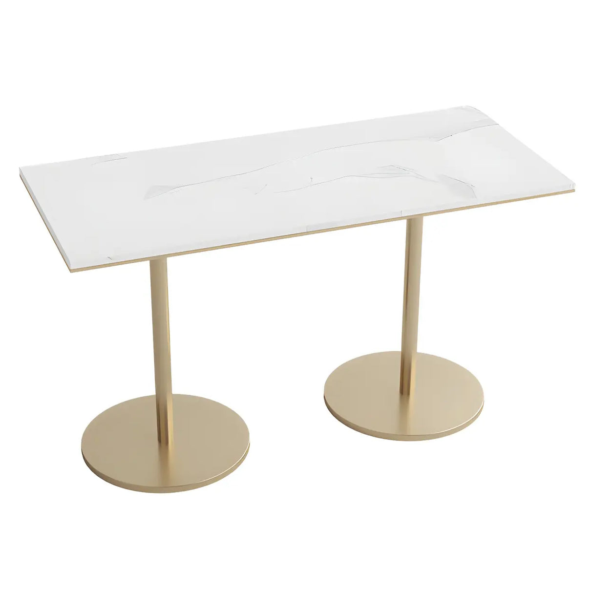 Modern Round White Marble Scratch Resistant Dining Table Image - 3