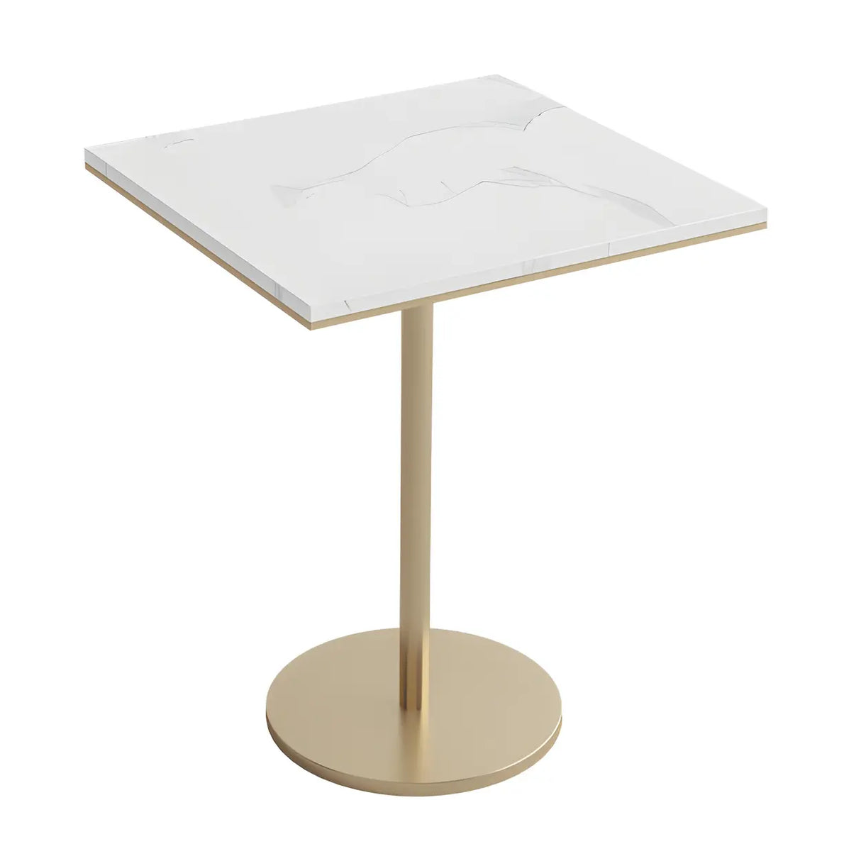 Modern Round White Marble Scratch Resistant Dining Table Image - 7