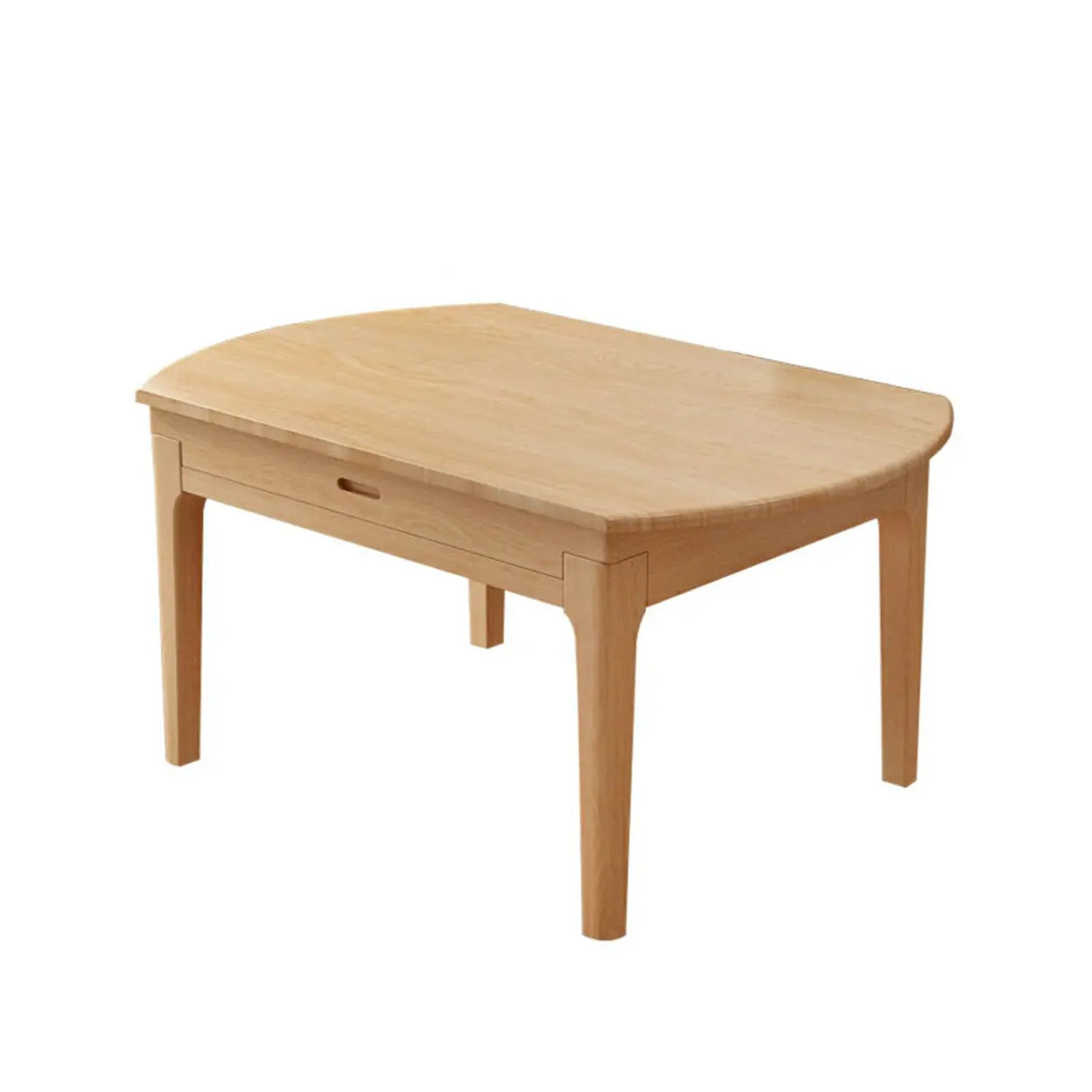 Modern Round Wood Dining Table for Kitchen Extendable Image - 2