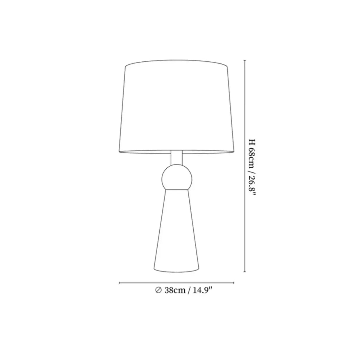 Modern Rusitic Wood Tapered Base Drum Fabric Table Lamp