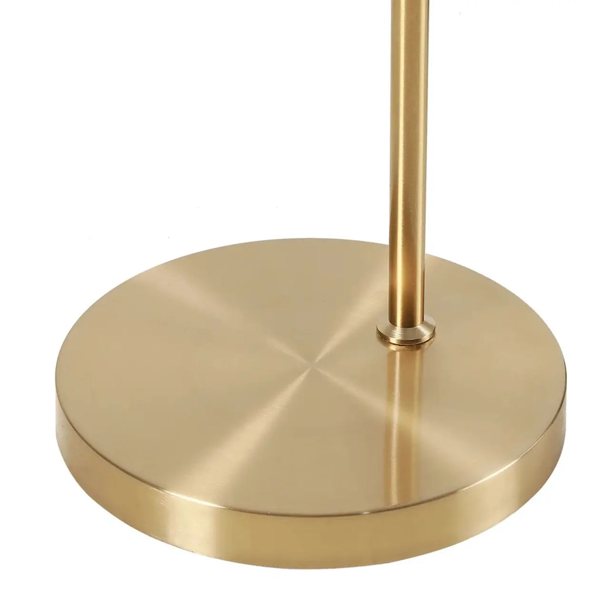 Modern Rustic Gold Woven Rattan Arched Floor Lamp Image - 8
