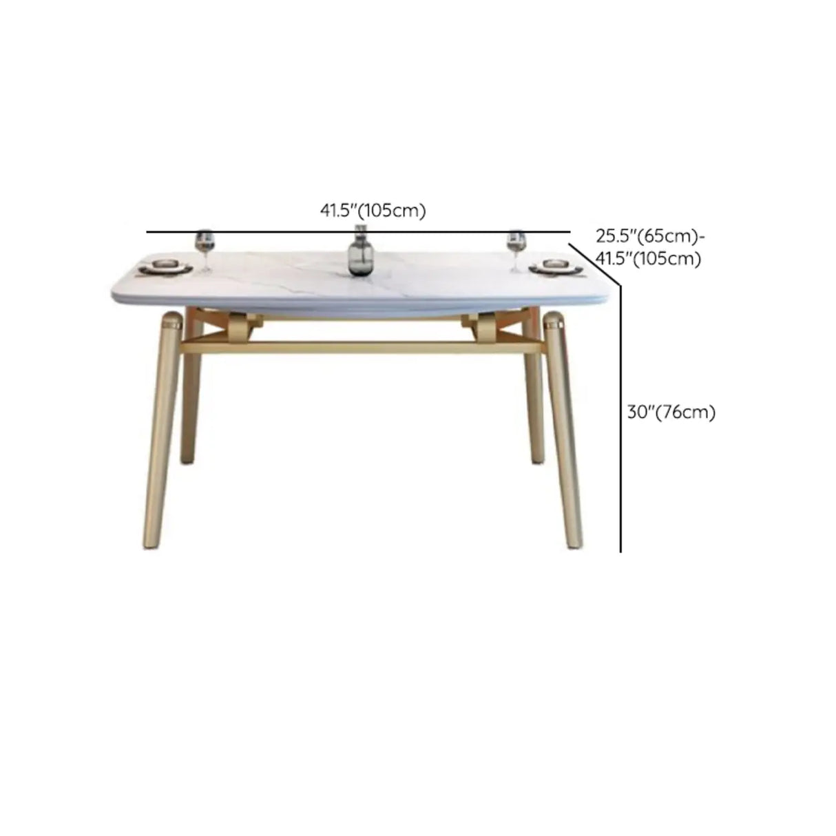 Modern Scratch-Resistant Oval Self-Storing Leaf Dining Table