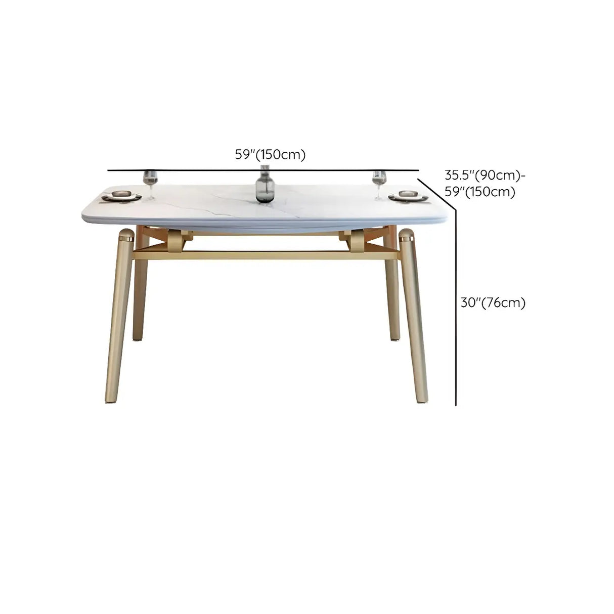 Modern Scratch-Resistant Oval Self-Storing Leaf Dining Table Image - 13