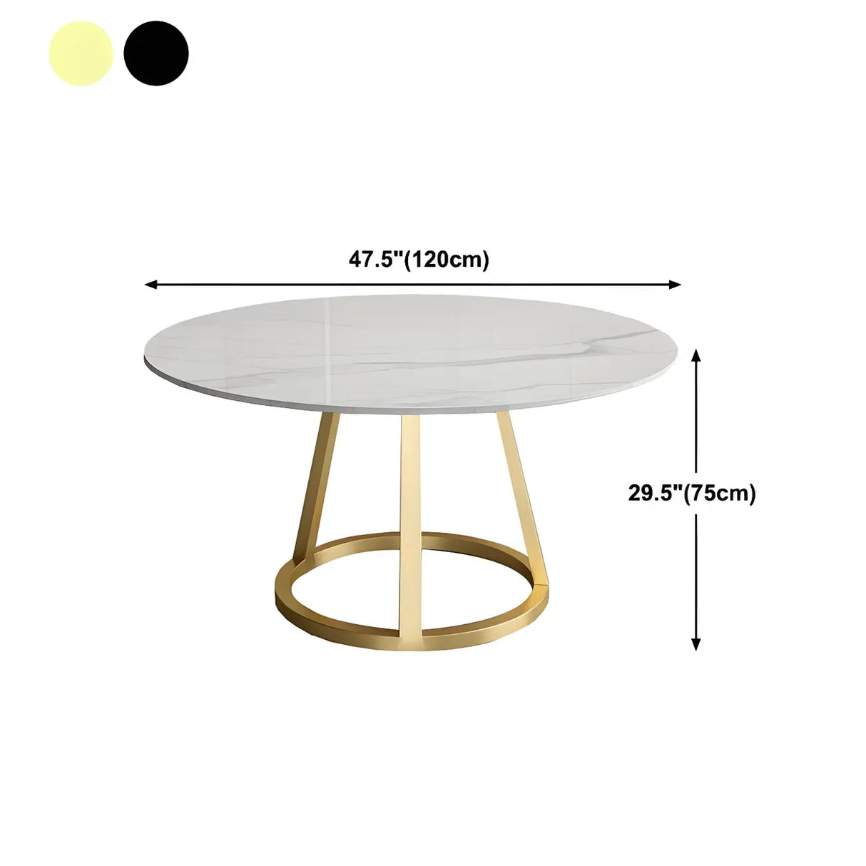 Modern Scratch Resistant Round White Stone Dining Table Image - 10