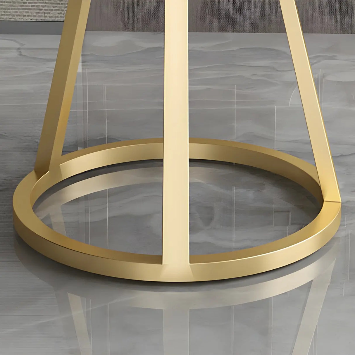 Modern Scratch Resistant Round White Stone Dining Table Image - 7