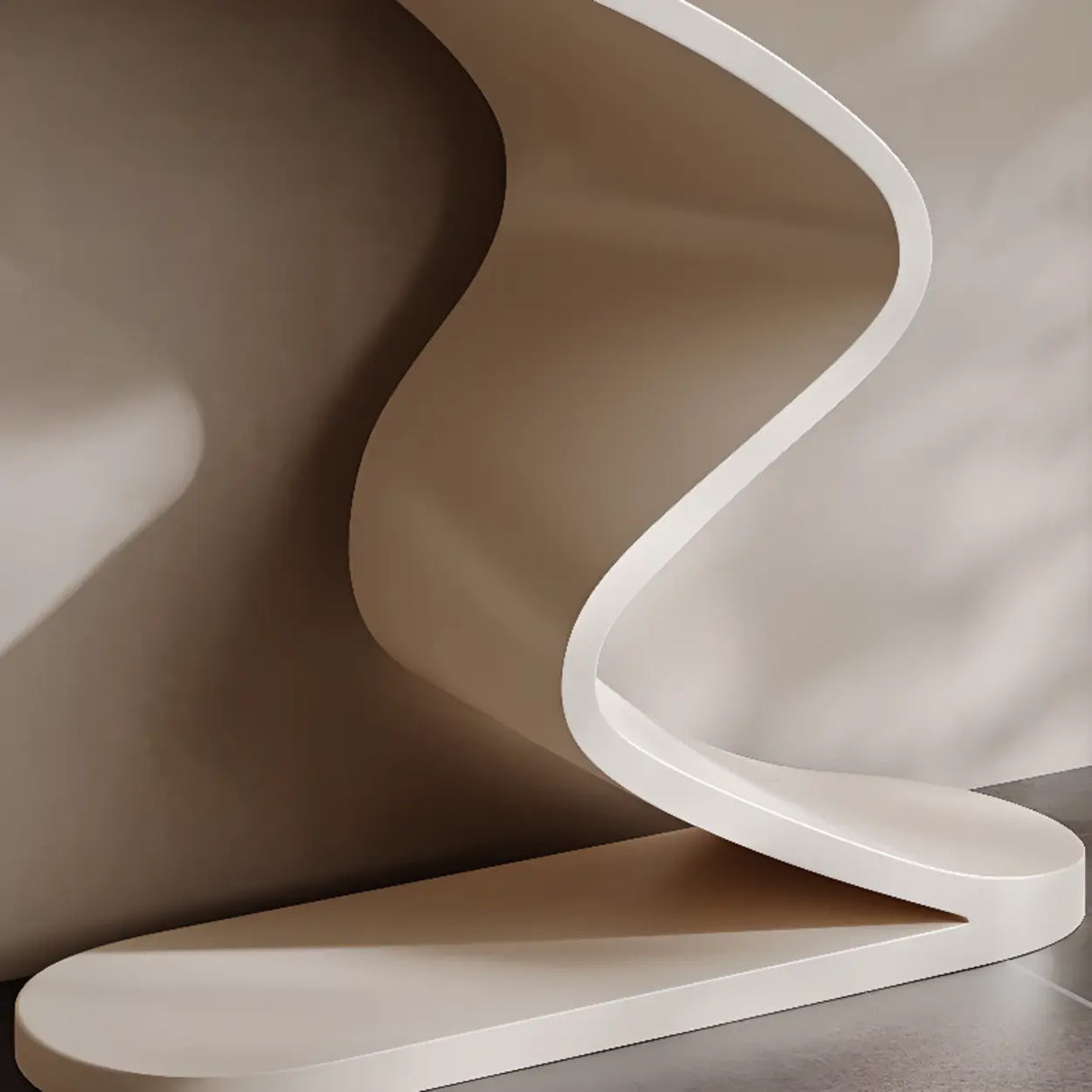 Modern Scratch Resistant Stone Top Curved Base Console Table Image - 8
