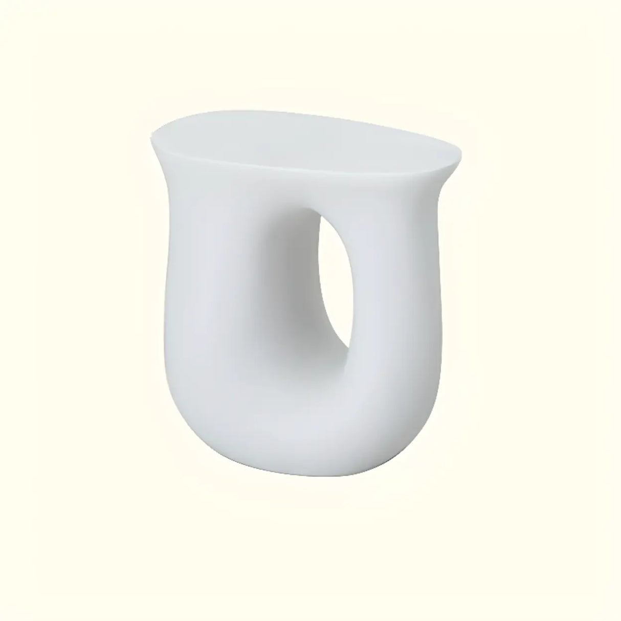 Modern Sculptural Acrylic White Free Form Pedestal Side Table Image - 12