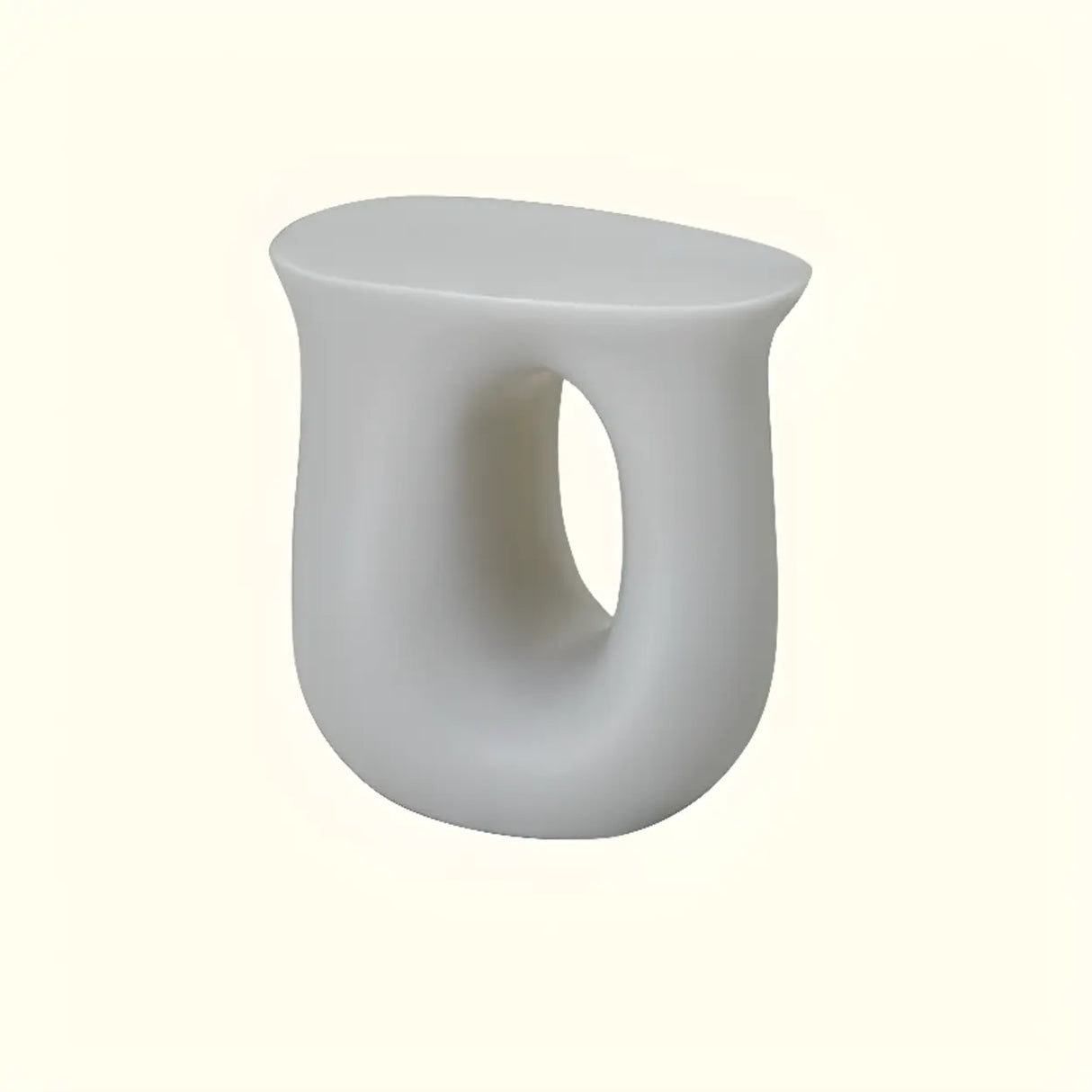 Modern Sculptural Acrylic White Free Form Pedestal Side Table Image - 14