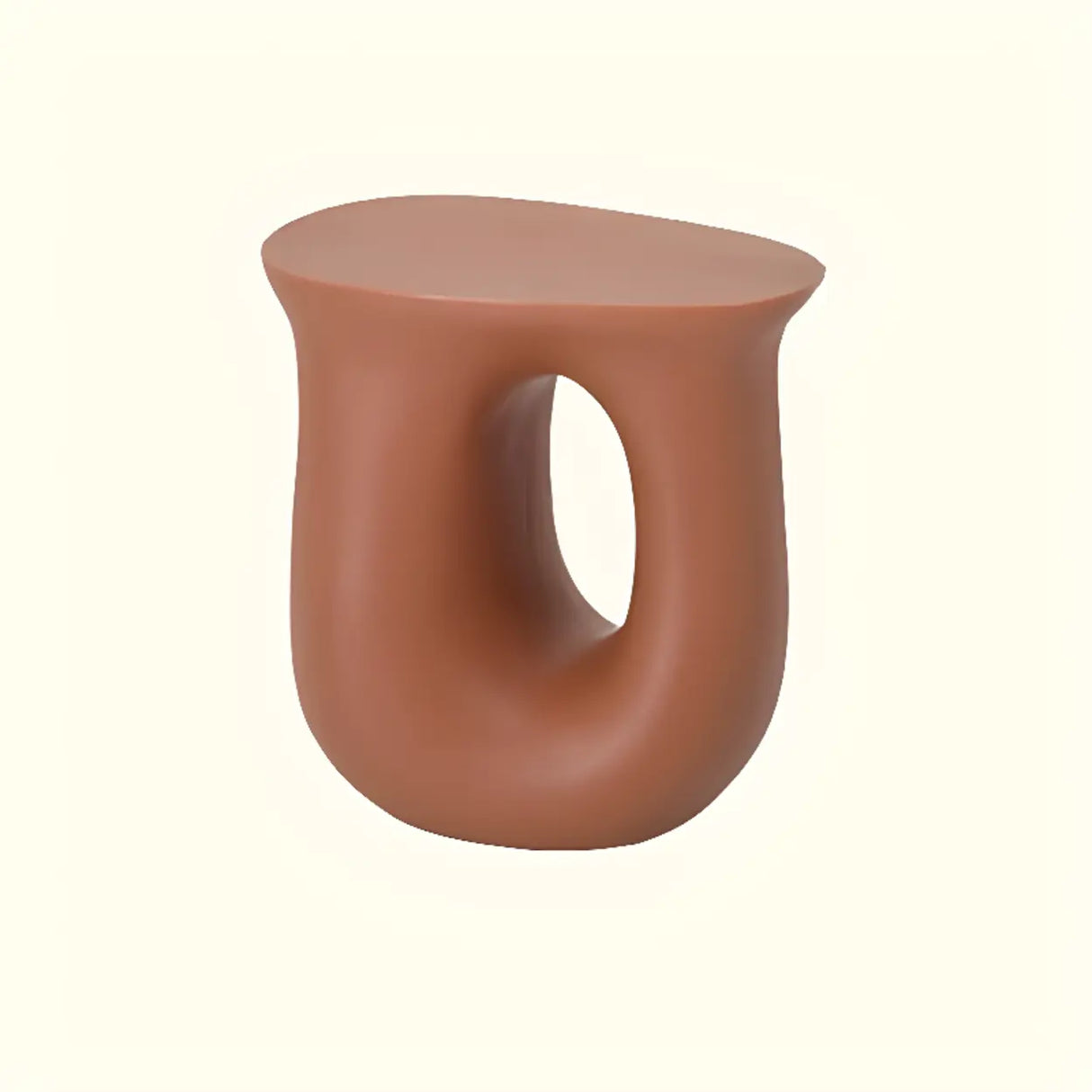 Modern Sculptural Acrylic White Free Form Pedestal Side Table Image - 2