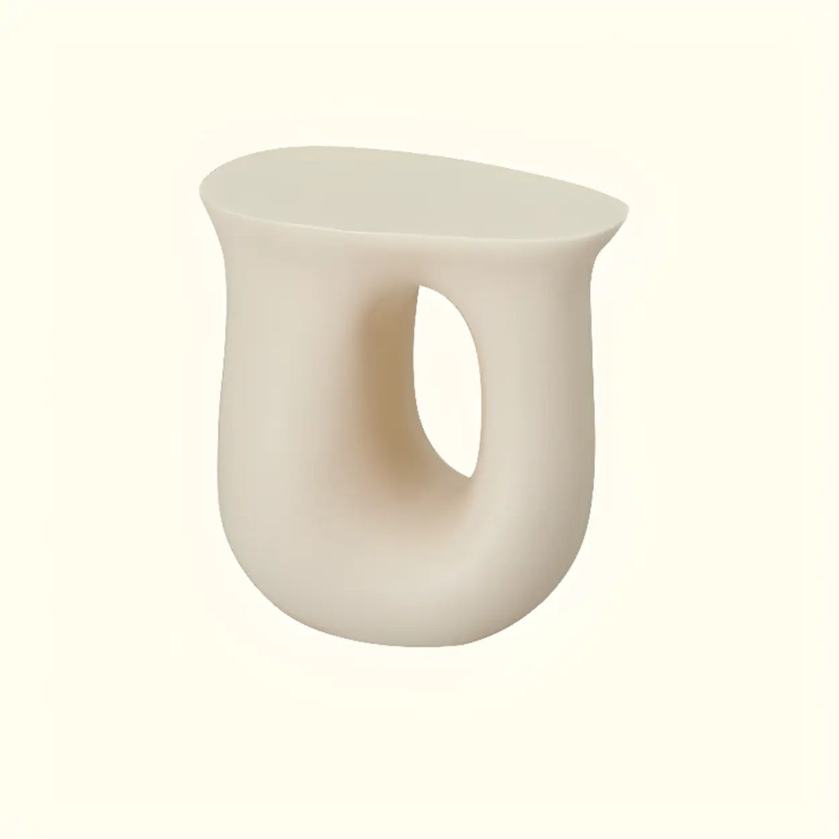 Modern Sculptural Acrylic White Free Form Pedestal Side Table Image - 9