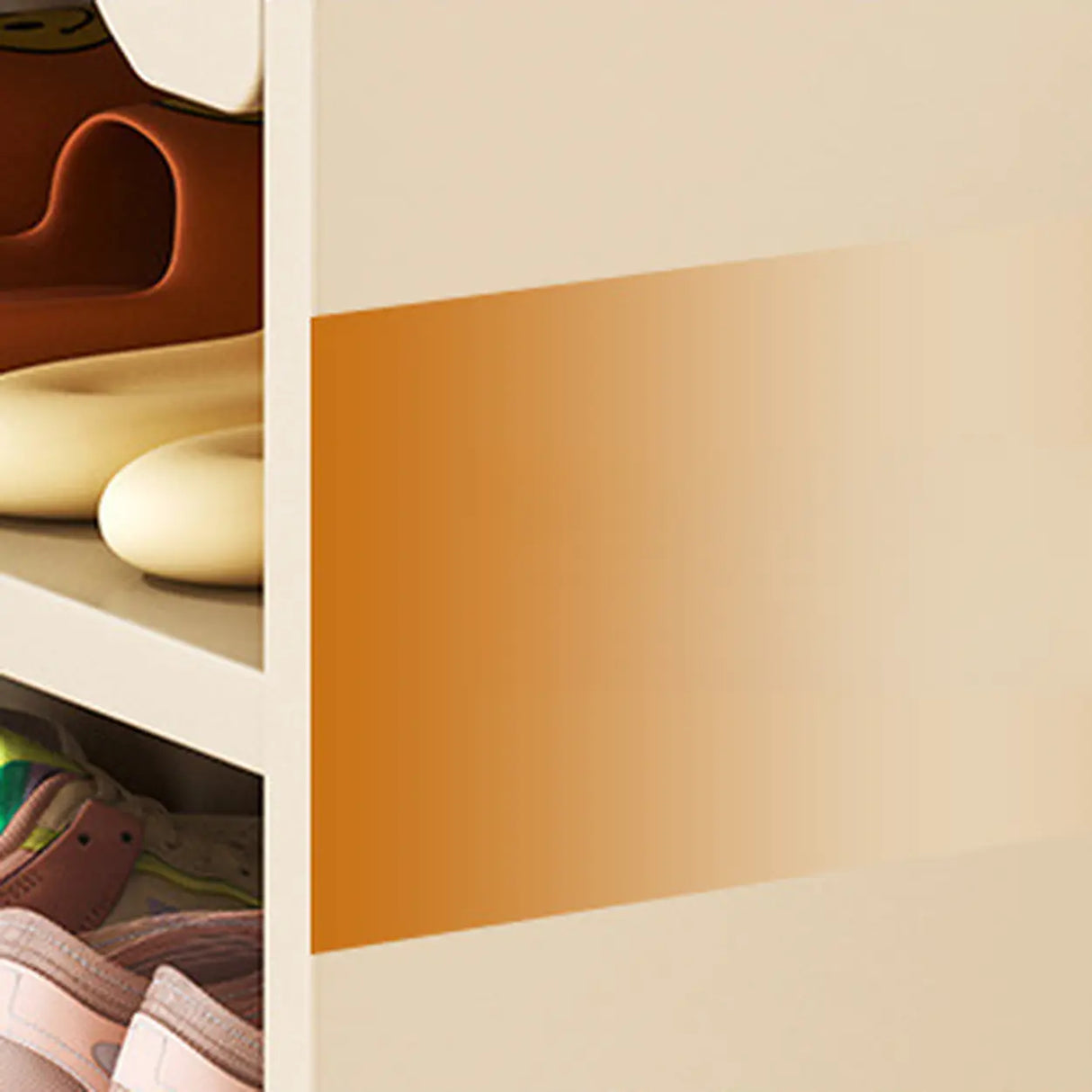 Modern Shelf Wood Entryway Beige 5-Tier Shoe Storage Image - 7