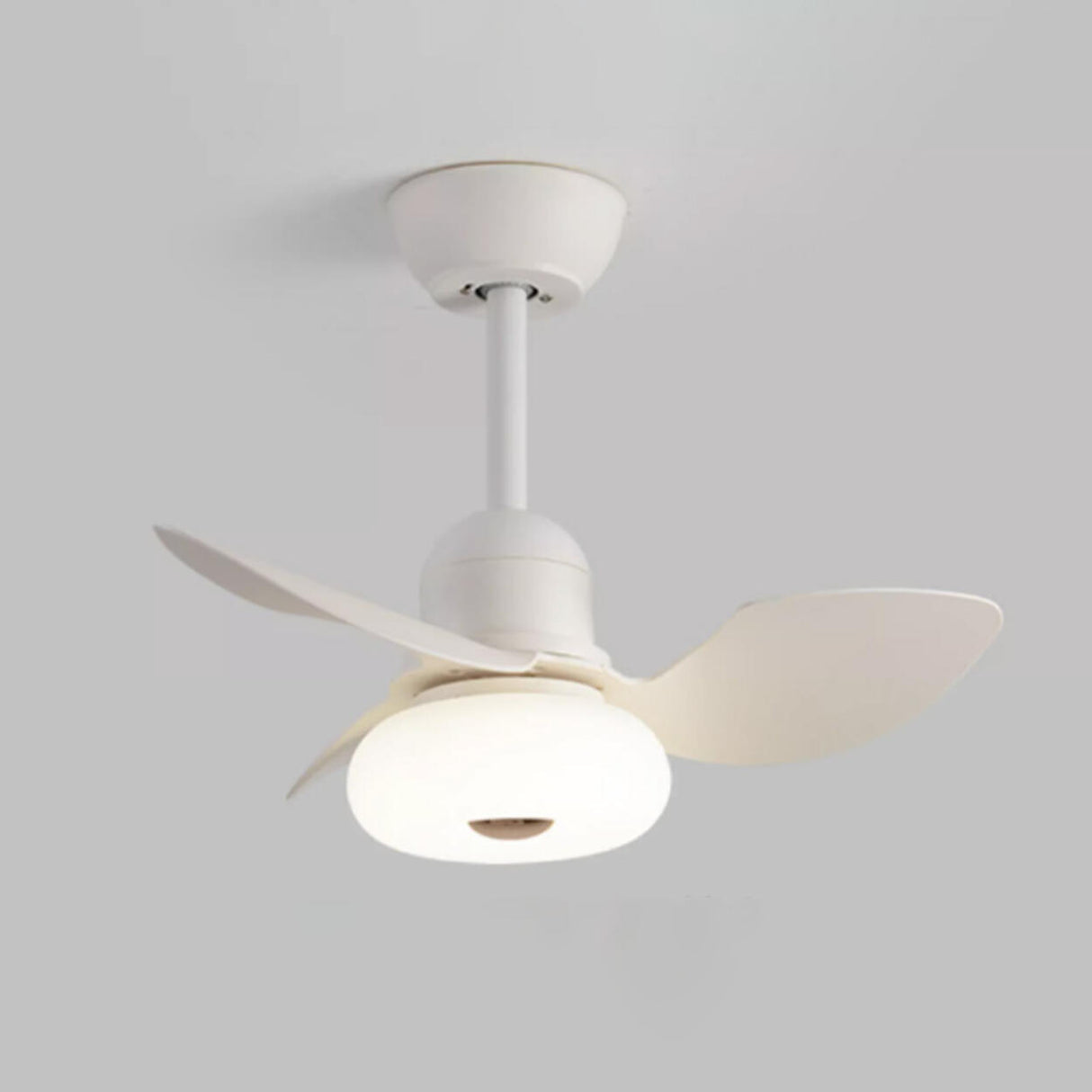 Modern Simple 3 Blade White LED Ceiling Fan with Light Image - 8