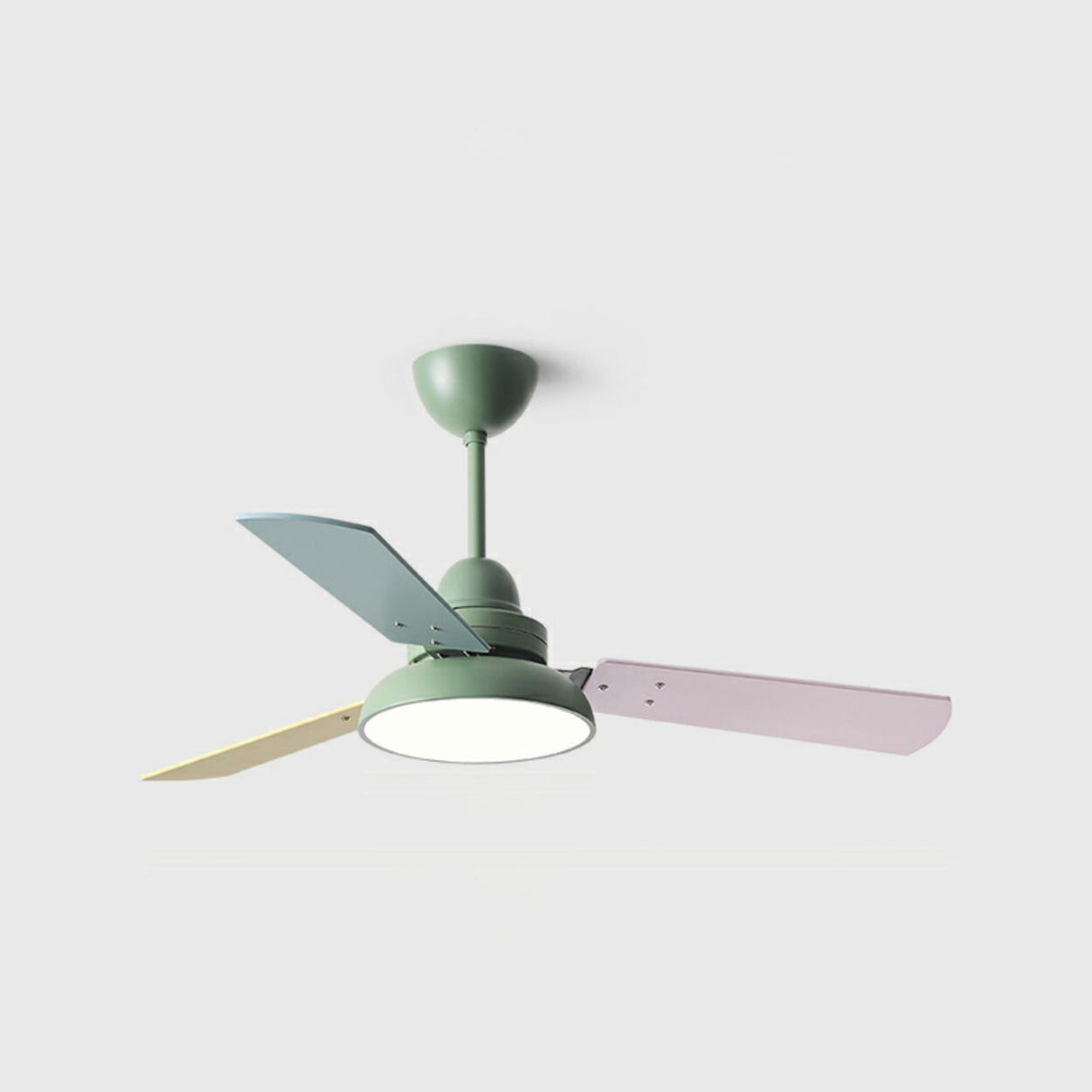 Modern Simple 3 Wood Blades LED Ceiling Fan Light Image - 10
