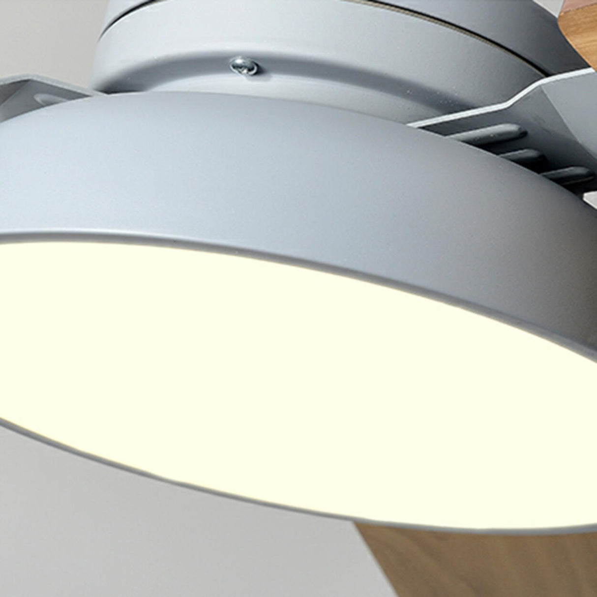Modern Simple 3 Wood Blades LED Ceiling Fan Light Image - 12