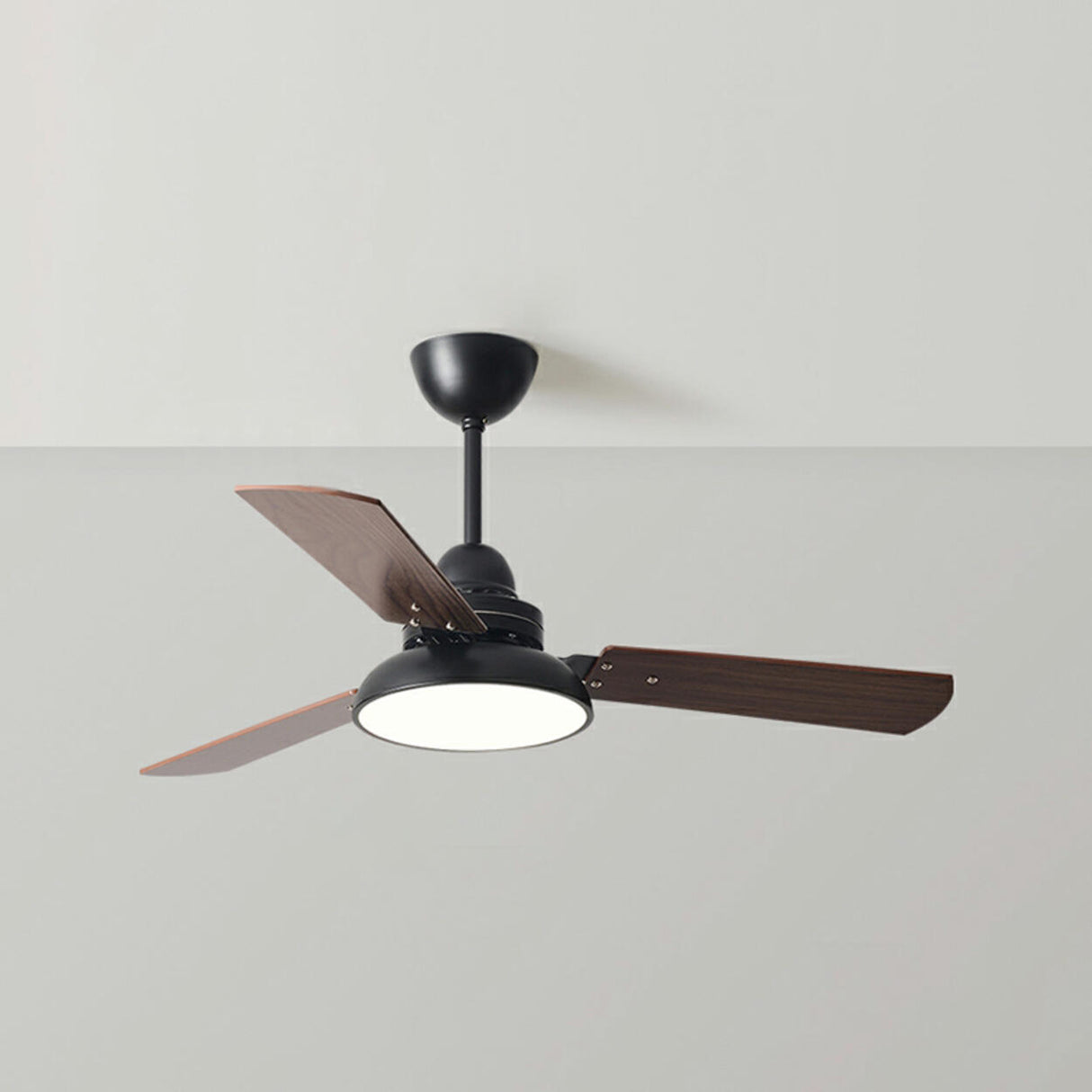 Modern Simple 3 Wood Blades LED Ceiling Fan Light Image - 14