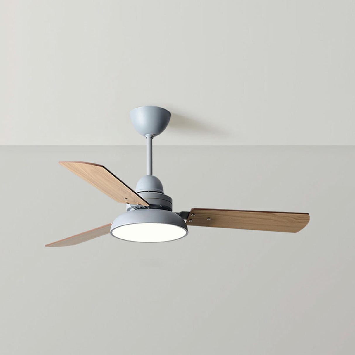 Modern Simple 3 Wood Blades LED Ceiling Fan Light Image - 15