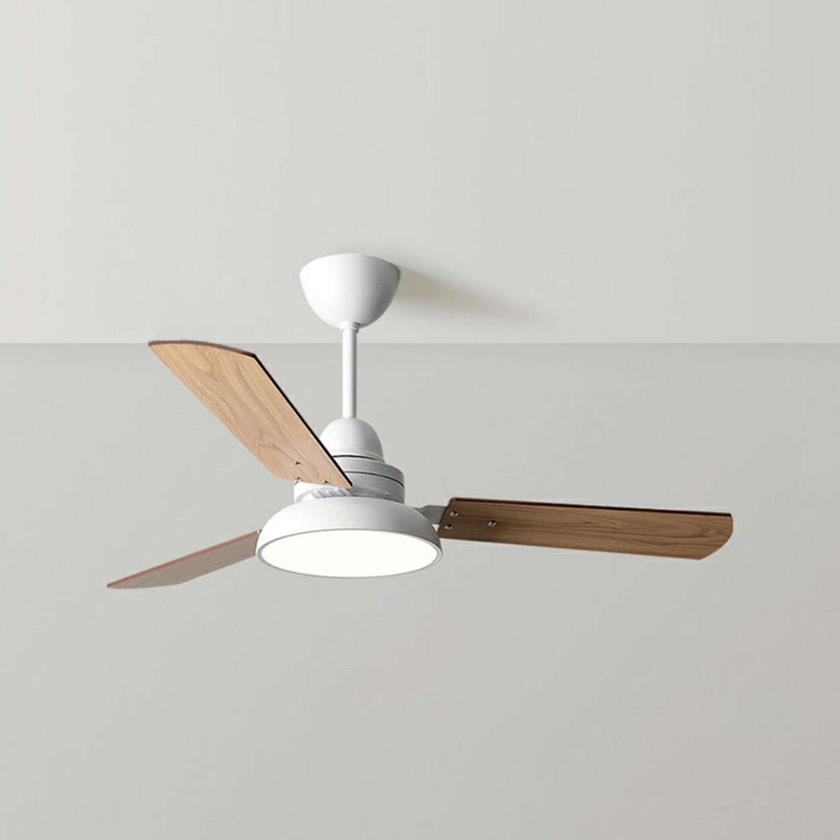 Modern Simple 3 Wood Blades LED Ceiling Fan Light Image - 16