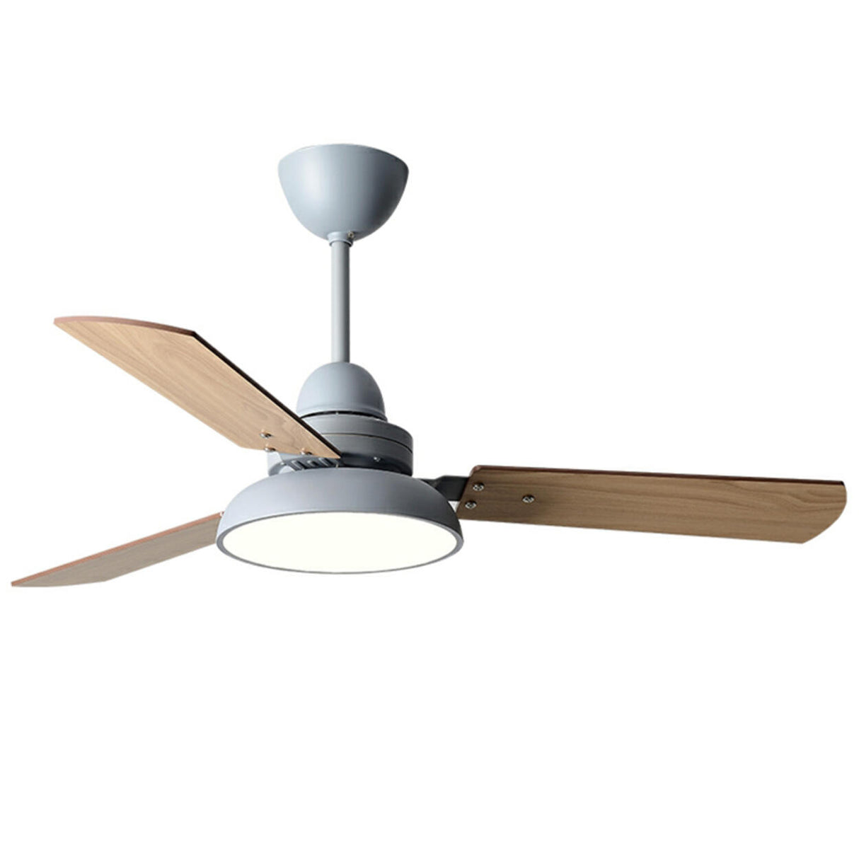 Modern Simple 3 Wood Blades LED Ceiling Fan Light Image - 8