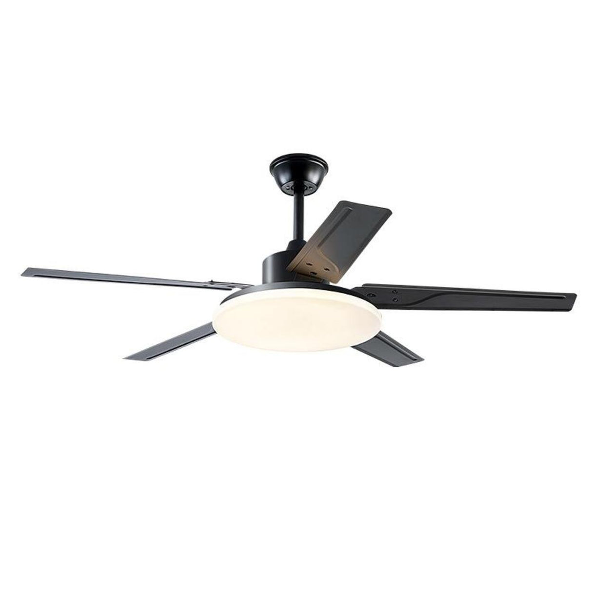 Modern Simple 5 Blade Metal Ceiling Fan with LED Light Image - 5