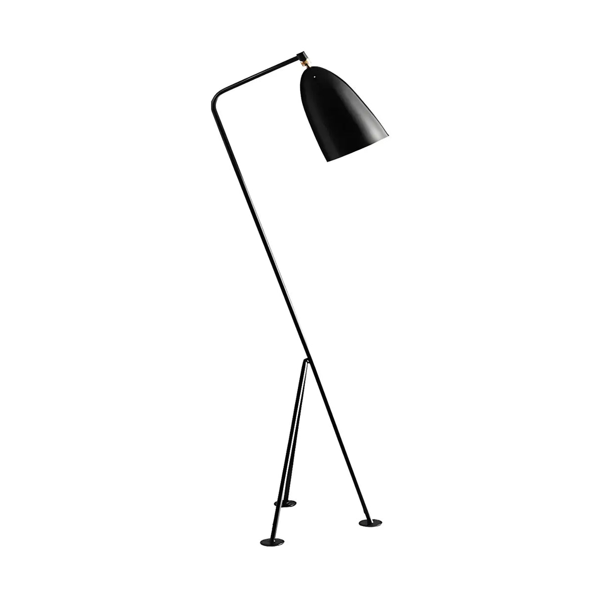 Modern Simple Black Cone and Tripod Metal Floor Lamp Image - 5