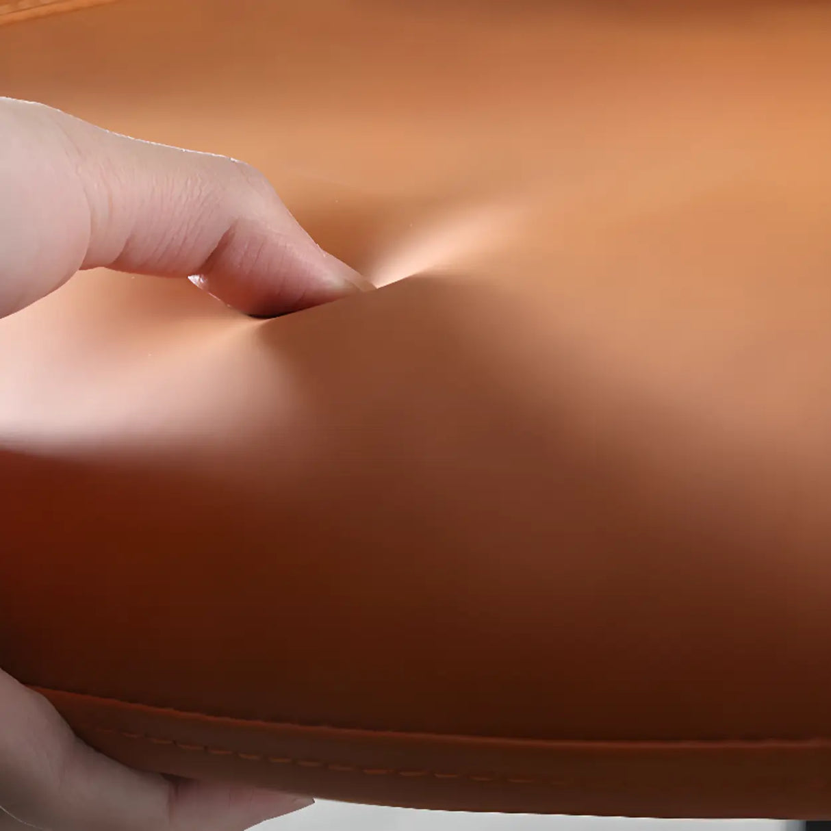 Modern Simple Closed Back Upholster Side Dining Chair Image - 16