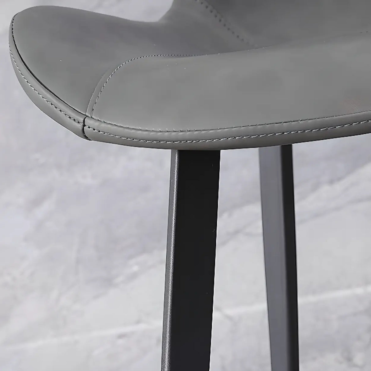 Modern Simple Closed Back Upholster Side Dining Chair Image - 18