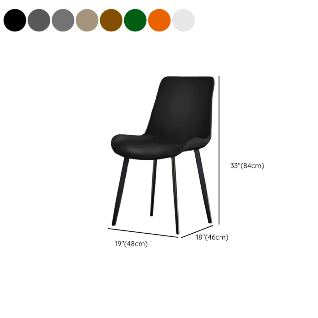Modern Simple Closed Back Upholster Side Dining Chair