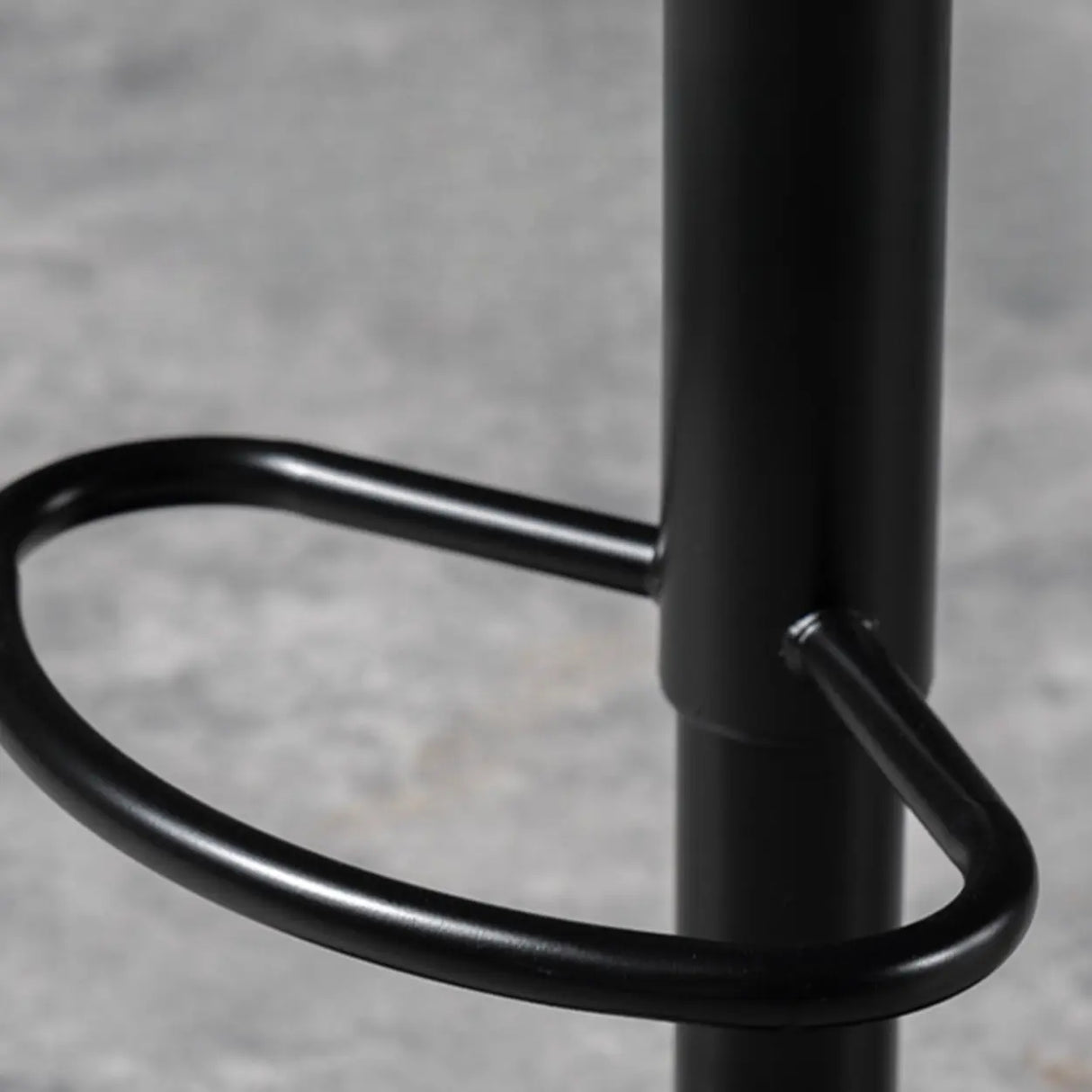 Modern Simple Gray Rotatable Round Bar Stool with Back Image - 12