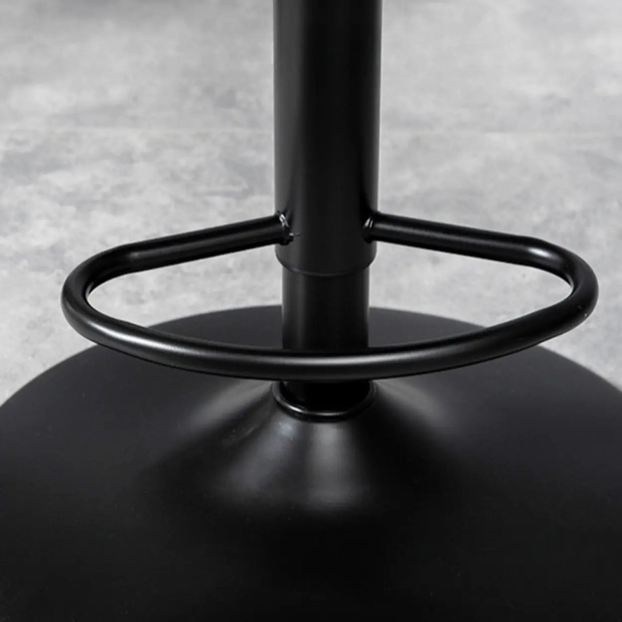 Modern Simple Gray Rotatable Round Bar Stool with Back Image - 14