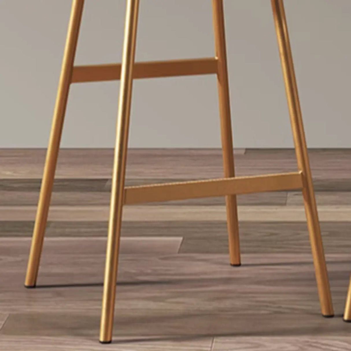 Modern Simple Hideskin Gray Saddle Seat Low Back Bar Stools Image - 10