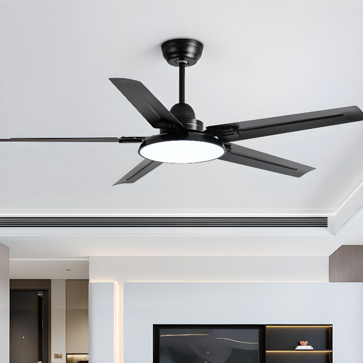 Modern Simple Three Speed Standard Ceiling Fan Light Image - 6