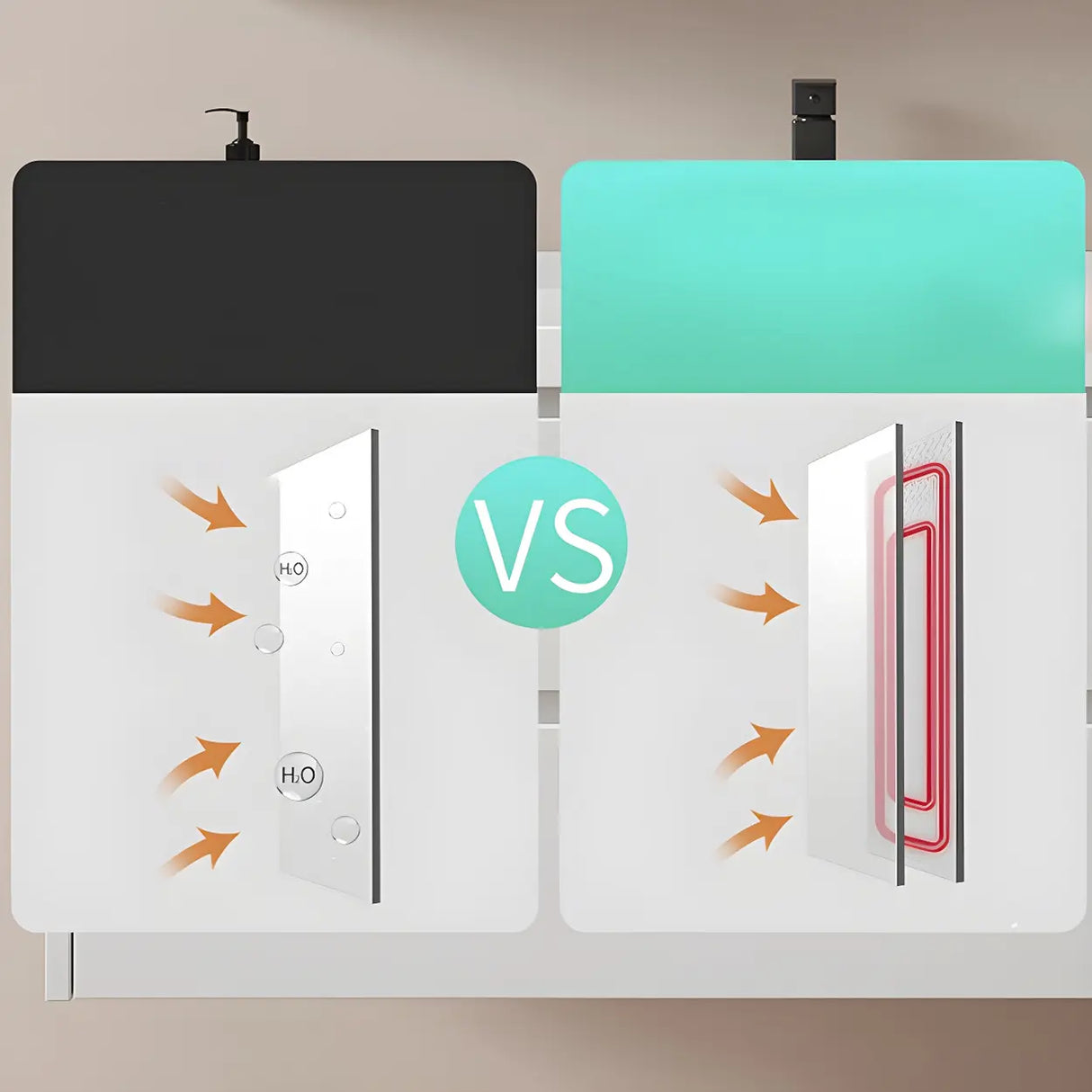 Modern Sink Wall Mount Bathroom Vanity Cabinet with Drawers Image - 18