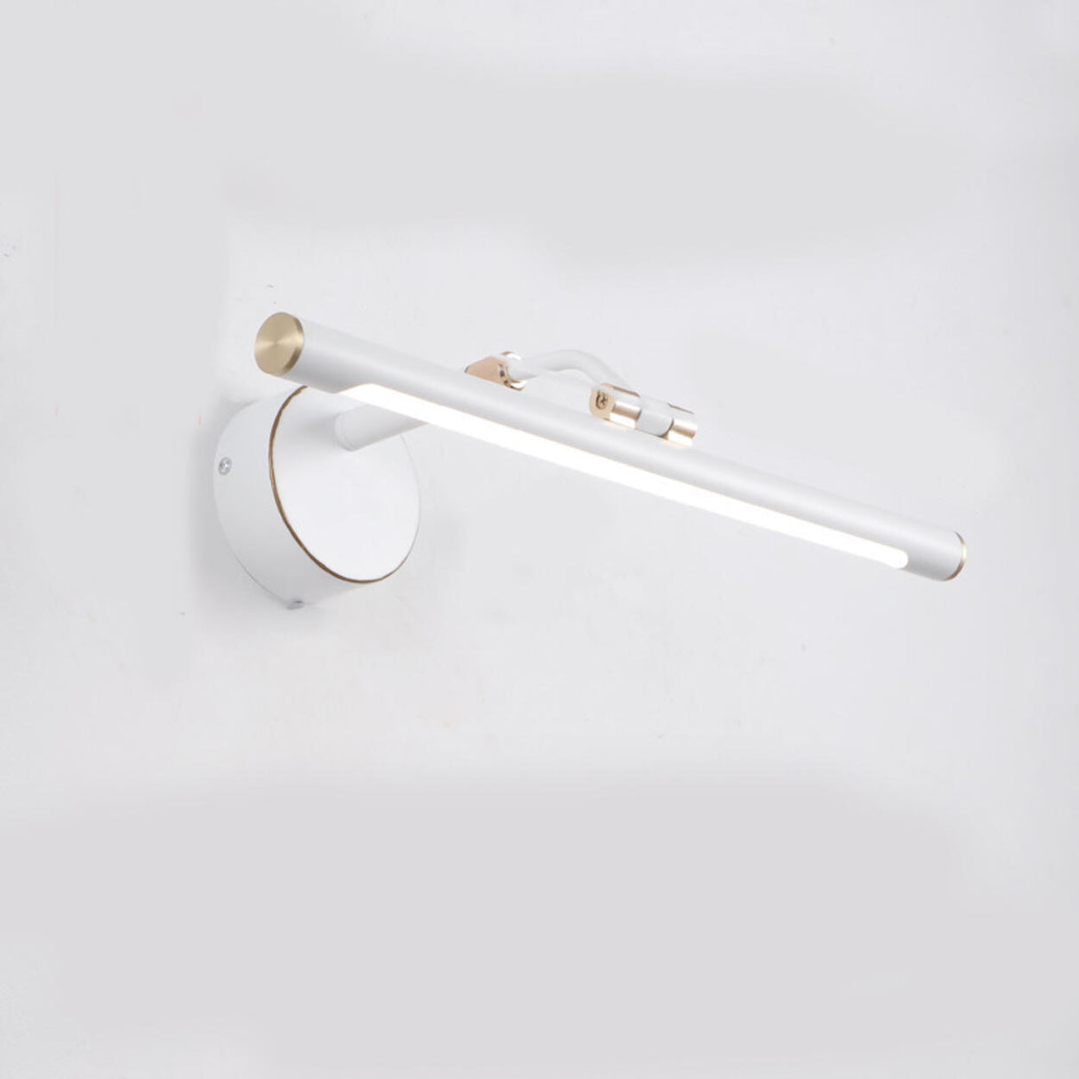 Modern Sleek Black and Gold Cylinder Vanity Light Image - 3