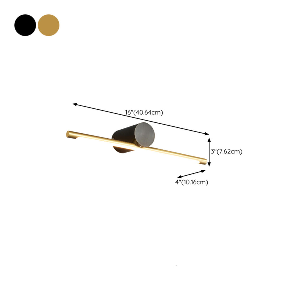 Modern Sleek Gold Linear LED Bathroom Vanity Light