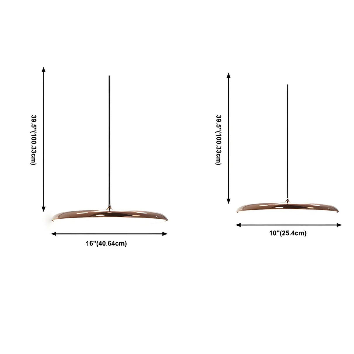 Modern Sleek Round Disc LED Dining Room Pendant Light