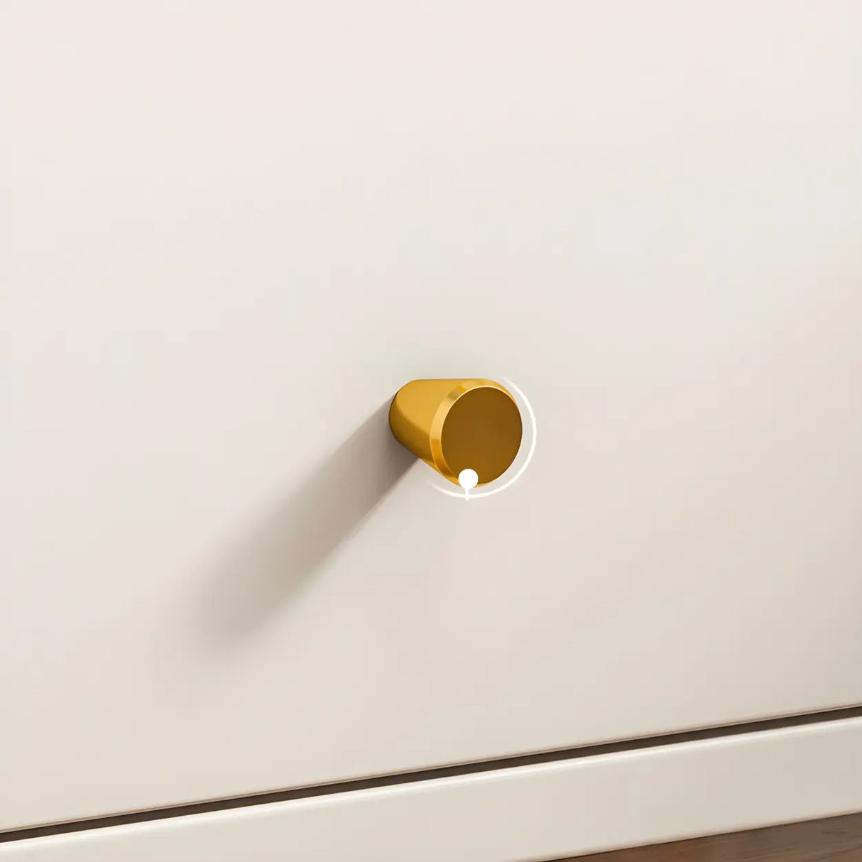 Modern Sleek Wood White Two-Drawer Storage Nightstand Image - 12