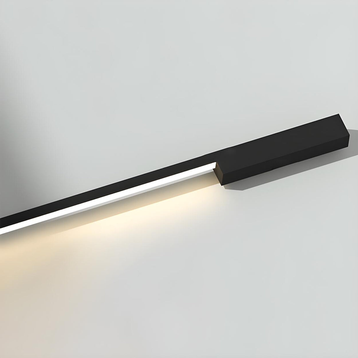 Modern Slim Linear Black LED Vanity Wall Light Image - 10