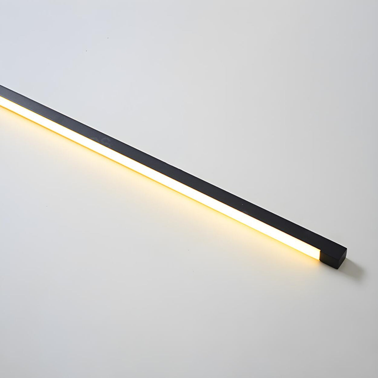 Modern Slim Linear Black LED Vanity Wall Light Image - 9