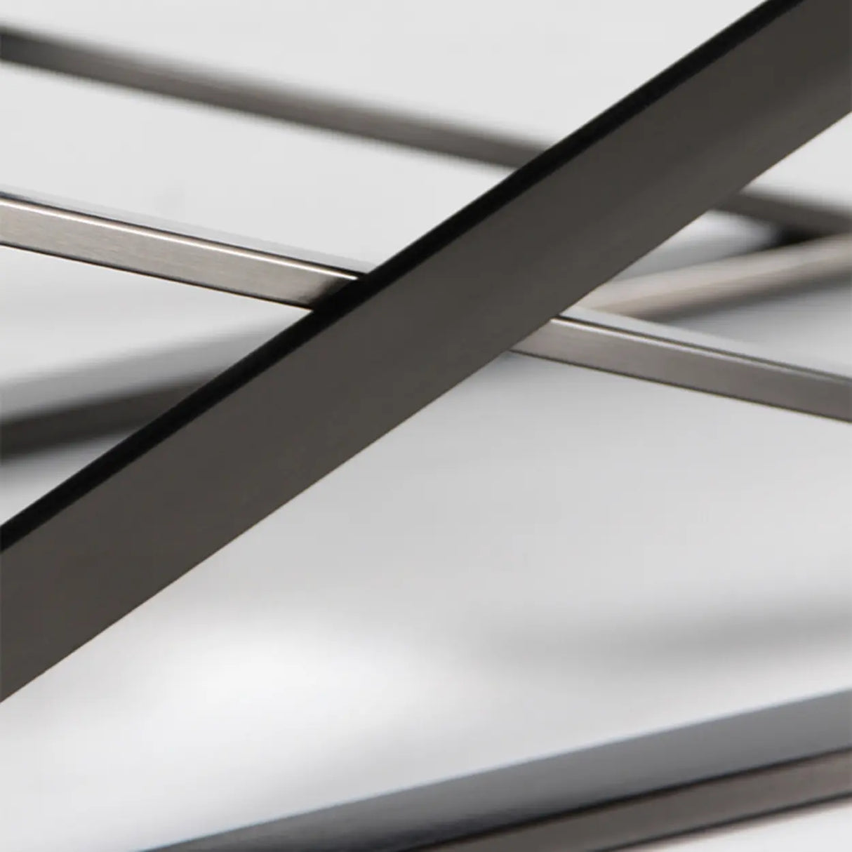 Modern Small Black Wood Nightstand with Sleek Metal Legs Image - 4