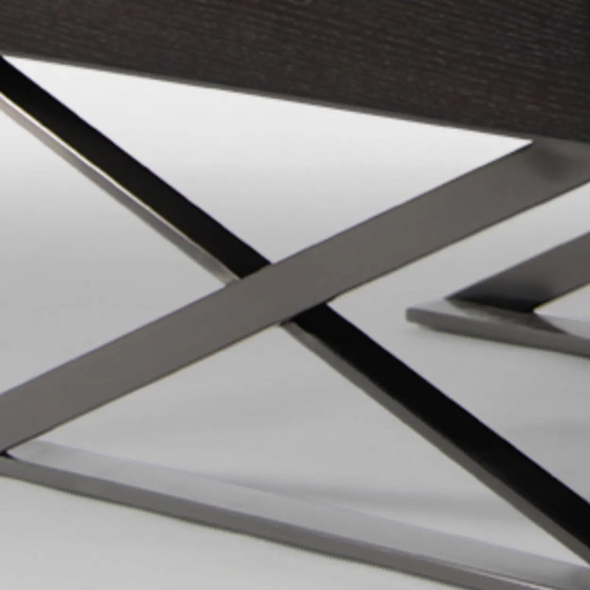 Modern Small Black Wood Nightstand with Sleek Metal Legs Image - 7