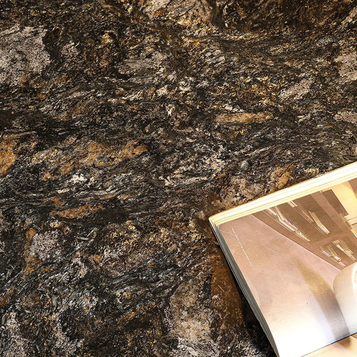 Modern Small Round Polished Stone Stain-Resist Coffee Table Image - 9