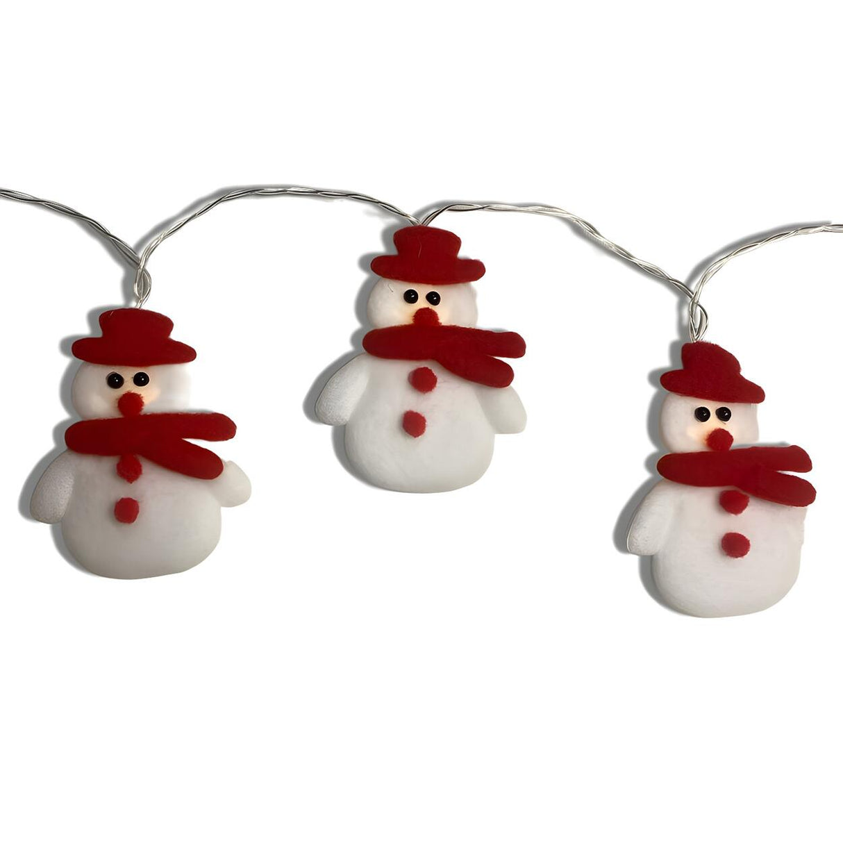Modern Snowman Plush Doll LED Christmas String Lamp Image - 12