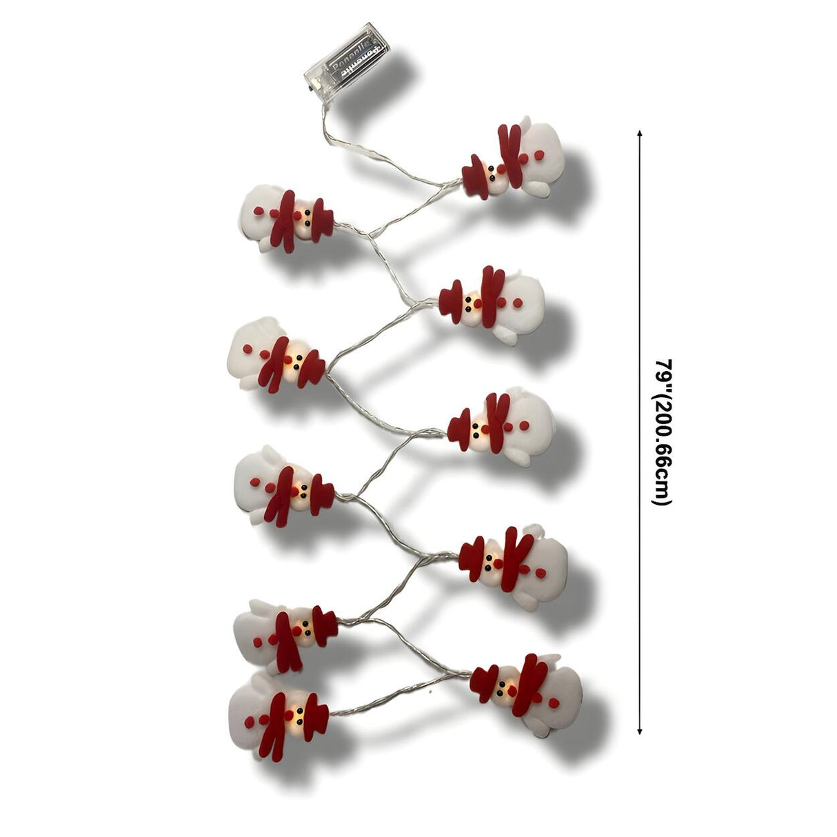 Modern Snowman Plush Doll LED Christmas String Lamp Image - 7