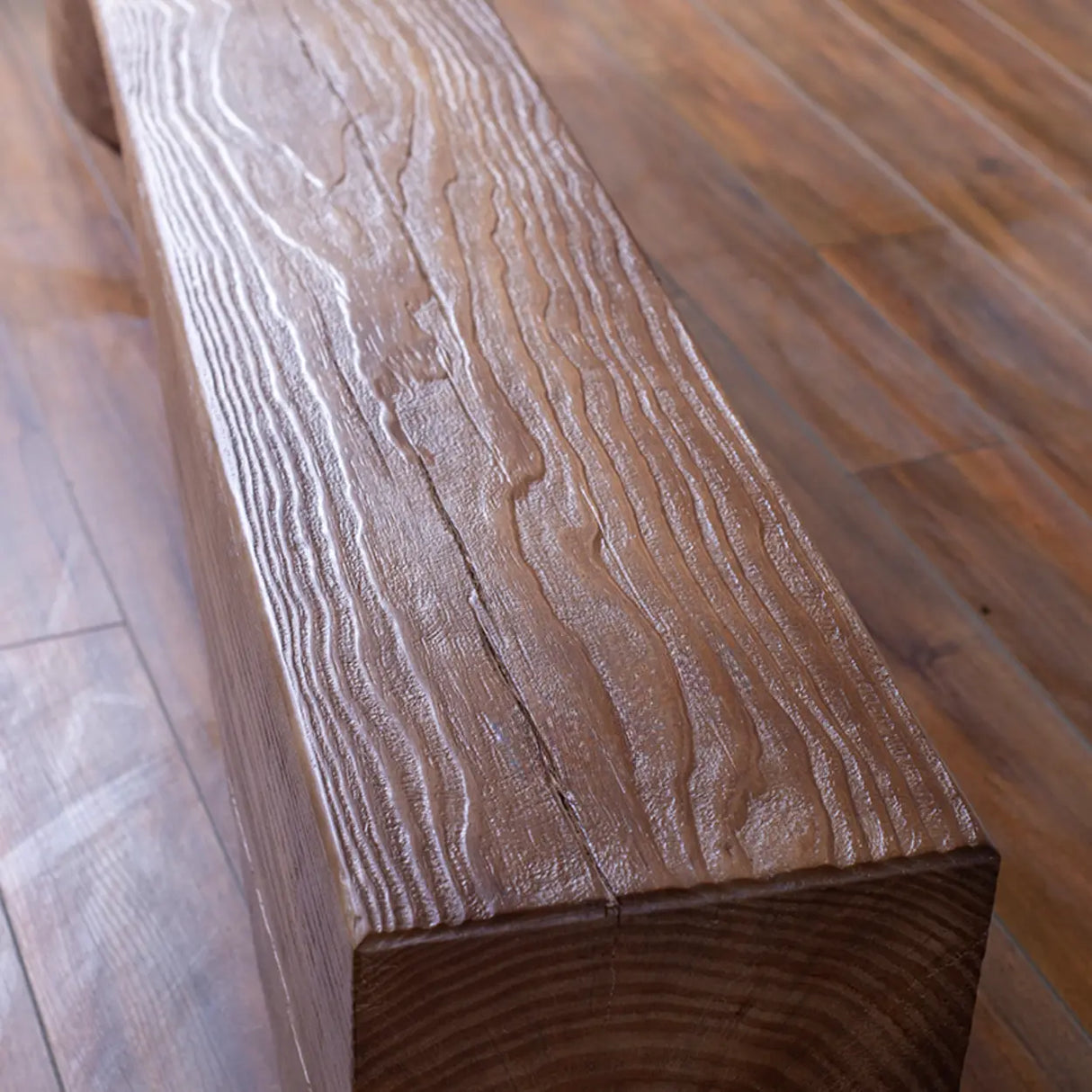 Modern Solid Wood Wave Bench for Home & Office Decor Image - 13