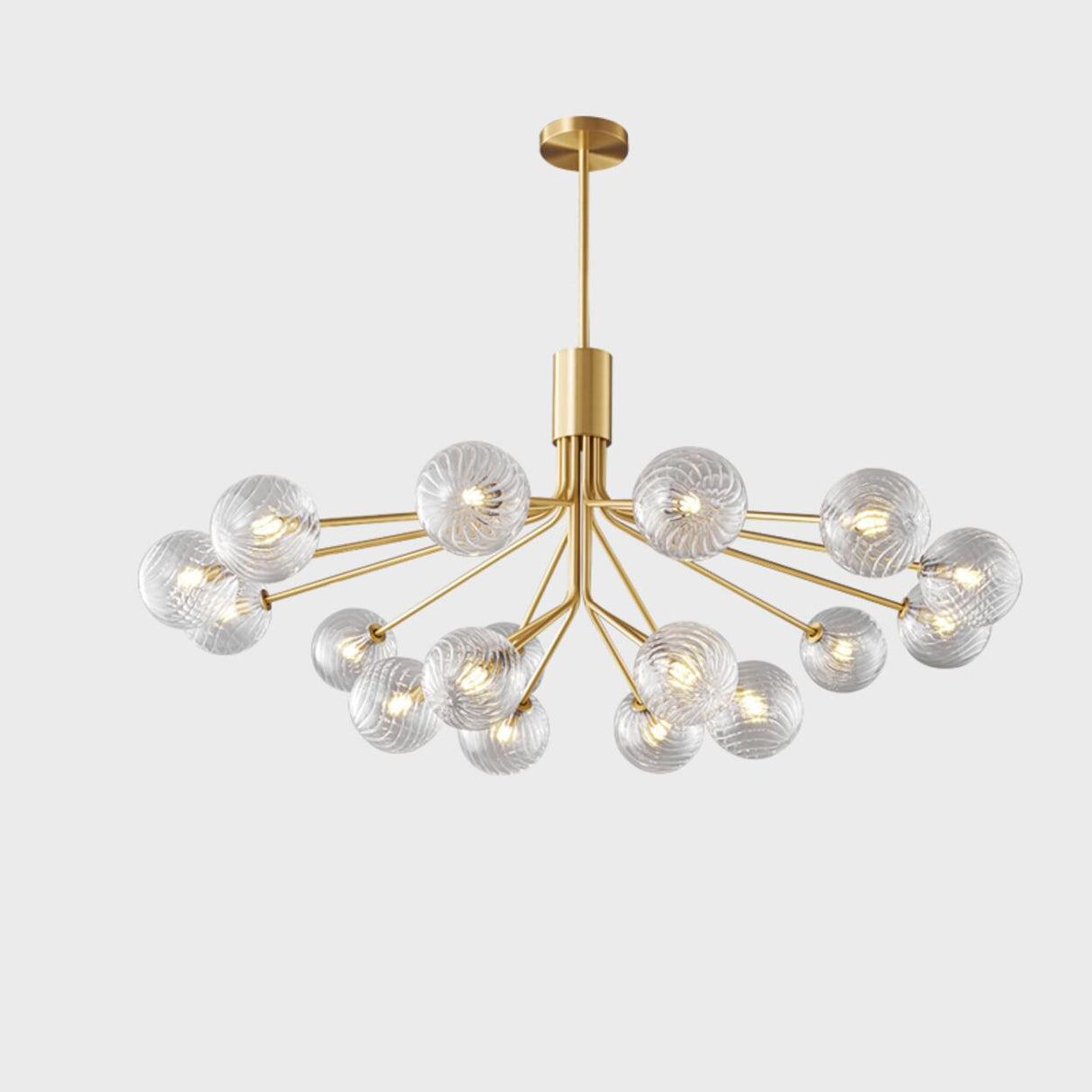 Modern Sputnik Globe Chandelier Adjustable Height Image - 10